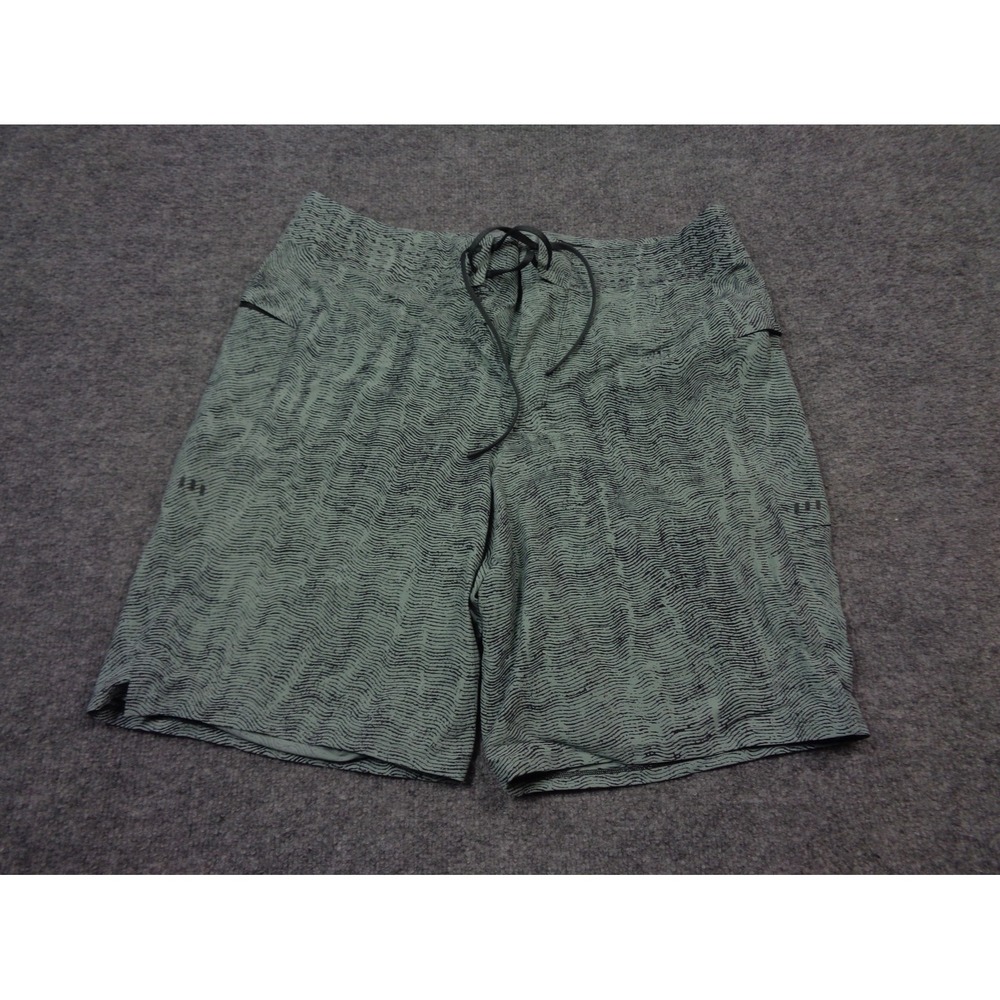 Lululemon Board Shorts Mens 33 Mono Wave Silver Graphite Grey Current State Swim